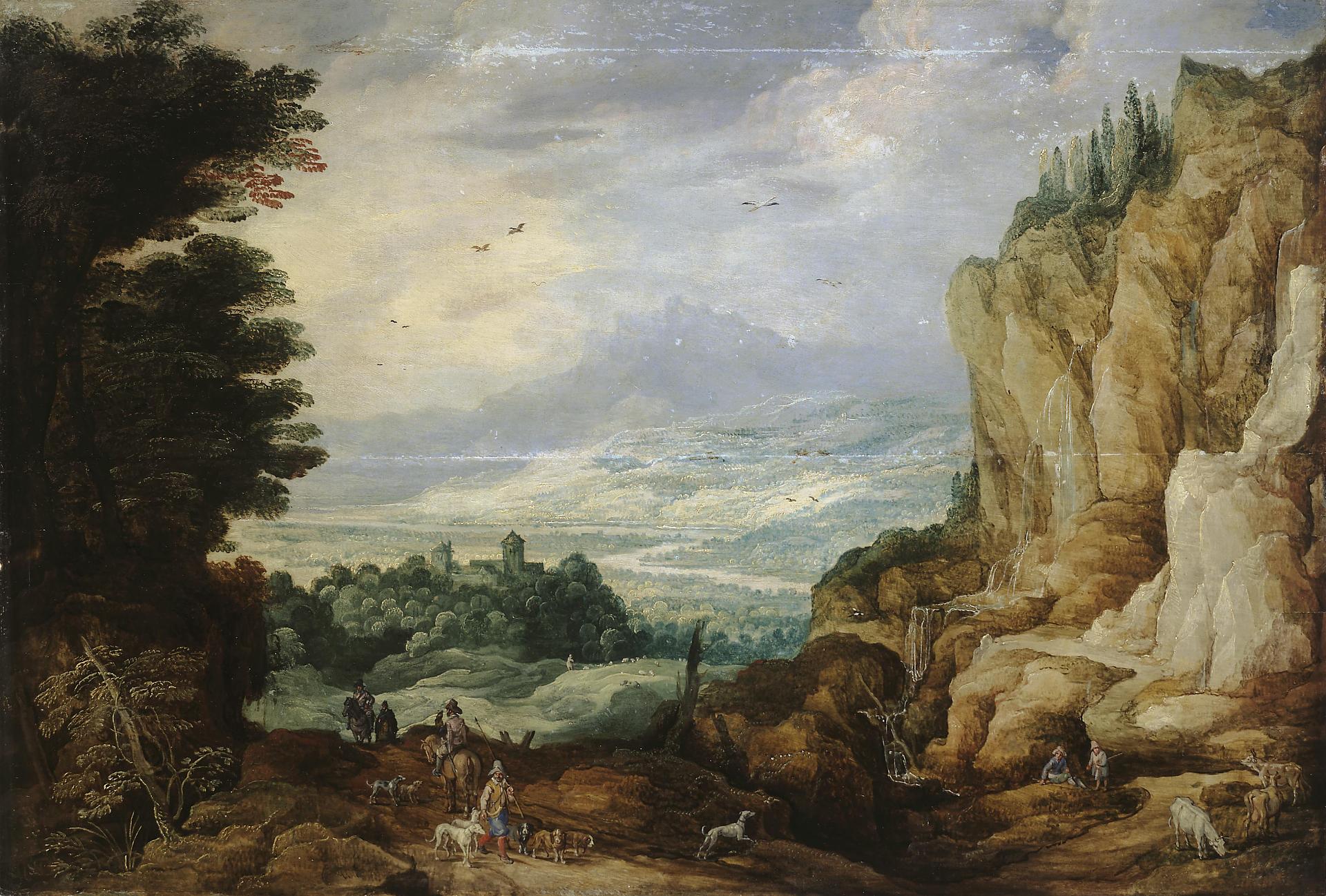 Joos de Momper the Younger, Rock Landscape with a Waterfall