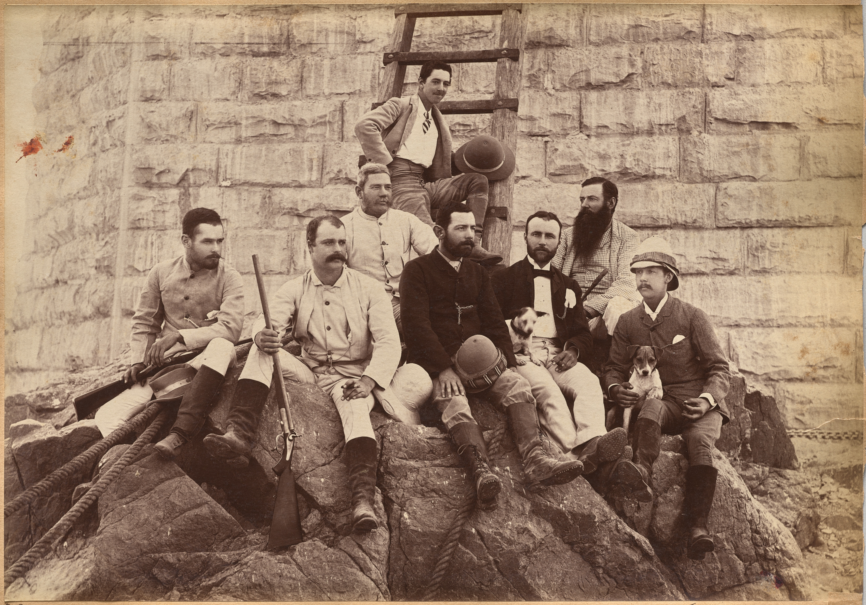 Raja Deen Dayal, Staff of Messrs. Glover & Co., Sindh Bridge (verso)