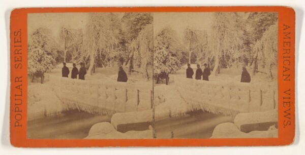 Edward and Henry T. Anthony & Co., Niagara in Winter. Snow and Sunshine on Luna Island Bridge.