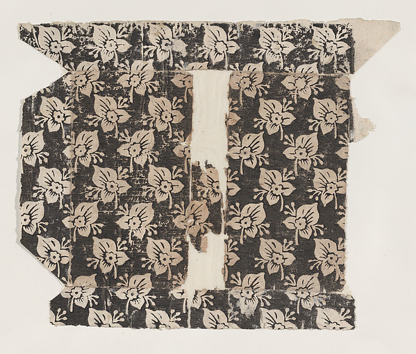 Anonymous, Sheet with overall floral pattern