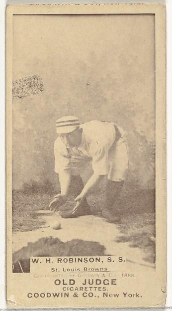 Goodwin & Company, William H. "Yank" Robinson, Shortstop, St. Louis Browns, from the Old Judge series (N172) for Old Judge Cigarettes