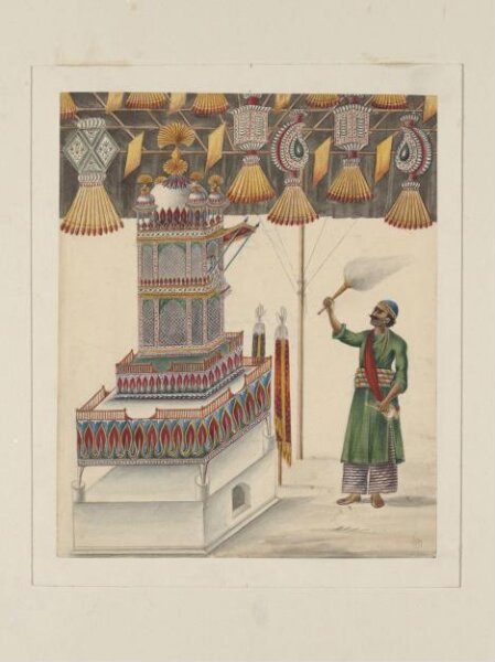 Unknown, One of two drawings of Muharram scenes