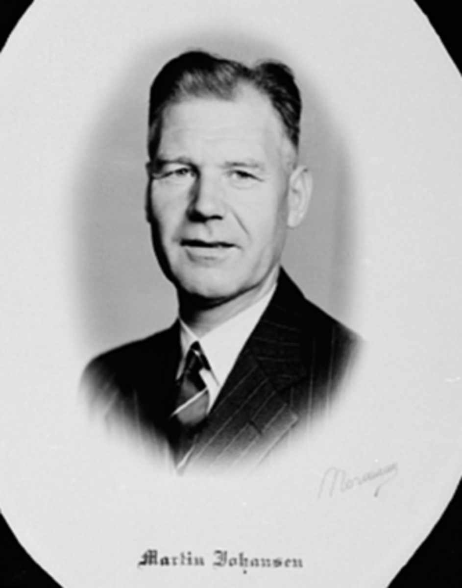 Anno Domkirkeodden, FARGEHANDLER MARTIN JOHANSEN, FØDT 18. 08. 1893, FORMANN I HAMAR HANDELSTANDSFORENING 1947-1948