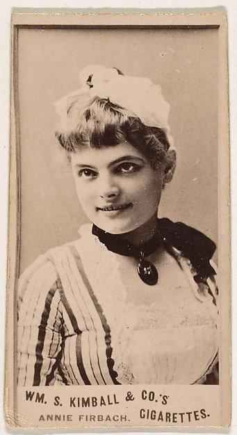 William S. Kimball & Company, Annie Firbach, from the Actresses series (N203) issued by Wm. S. Kimball & Co.