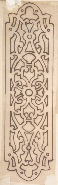 Anonymous, British, 19th century, Ornamented Metal Doorplate