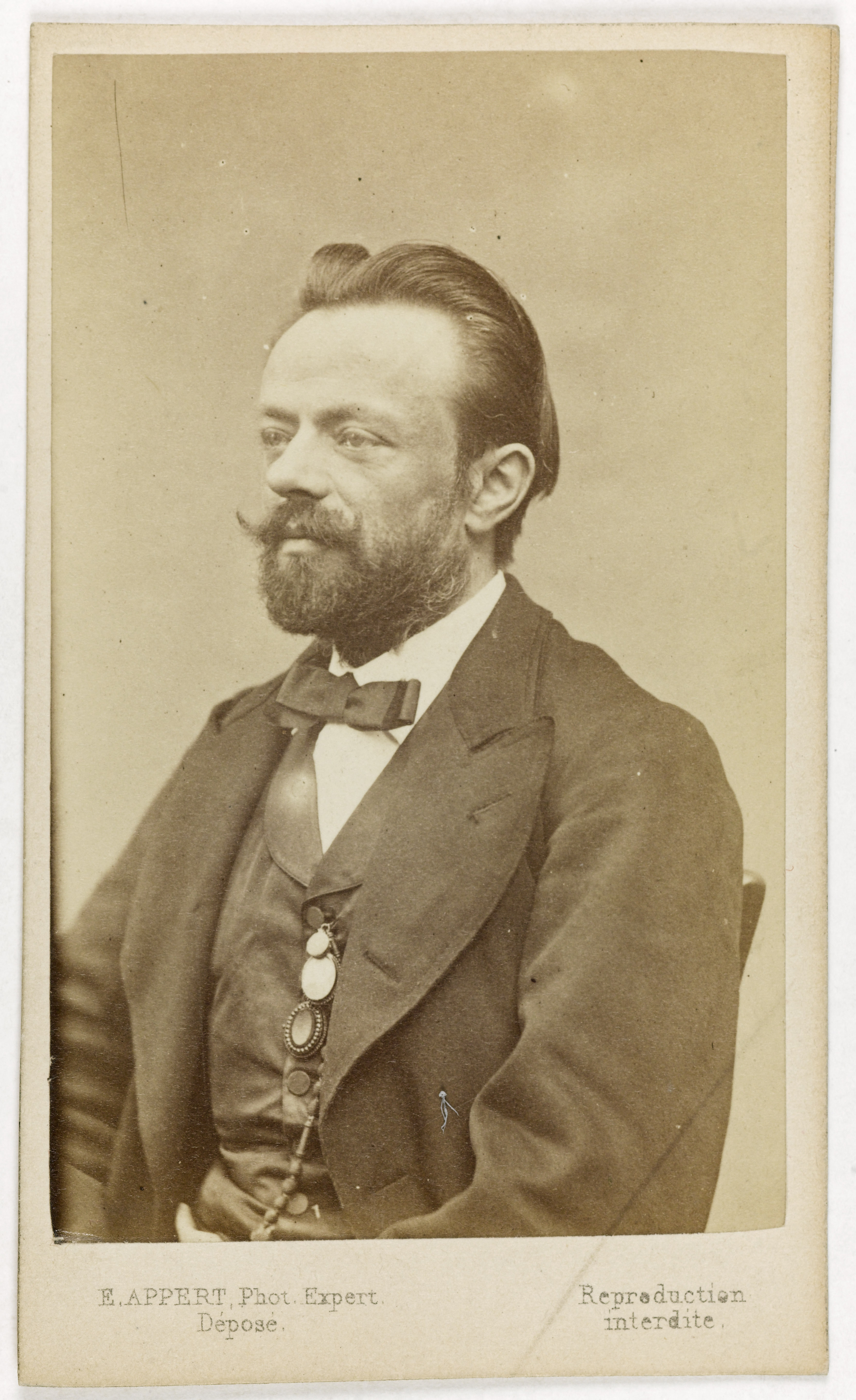 Ernest Charles Appert, Portrait de Raoul Urbain (1837-1885), (maître d'école, membre de la Commune, condamné aux travaux forcés)