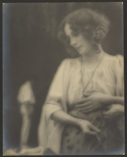 Louis Fleckenstein, [Portrait of a Woman with Loosely Draped Sleeves]