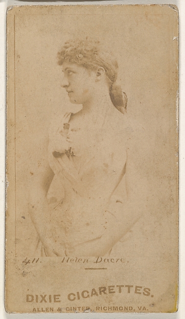 Allen & Ginter, Card 411, Helen Dacre, from the Actors and Actresses series (N45, Type 1) for Virginia Brights Cigarettes
