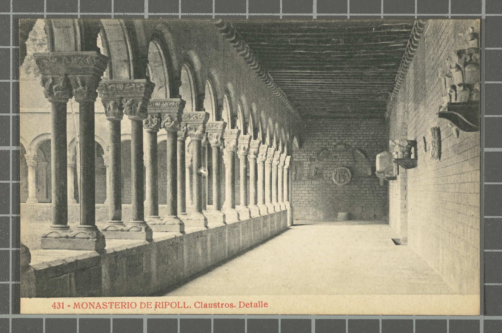 Desconegut, 431 - Monasterio de Ripoll. Claustros. Detalle
