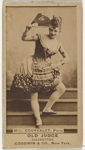 Goodwin & Company, Mlle. Courvalet, Paris, from the Actors and Actresses series (N171) for Old Judge Cigarettes
