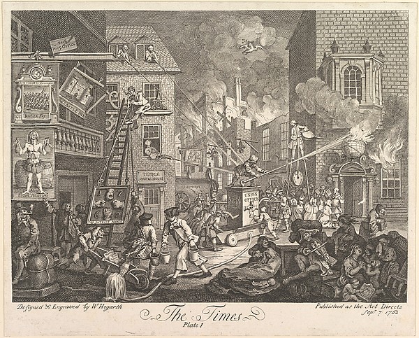 William Hogarth, The Times, Plate 1