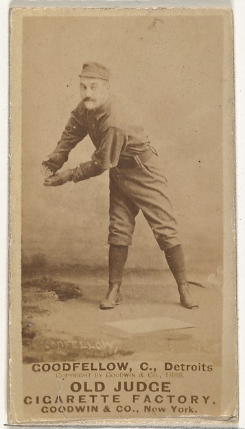 Goodwin & Company, Goodfellow, Catcher, Detroit Wolverines, from the Old Judge series (N172) for Old Judge Cigarettes