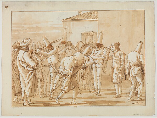 Giovanni Domenico Tiepolo, The Flogging of Punchinello