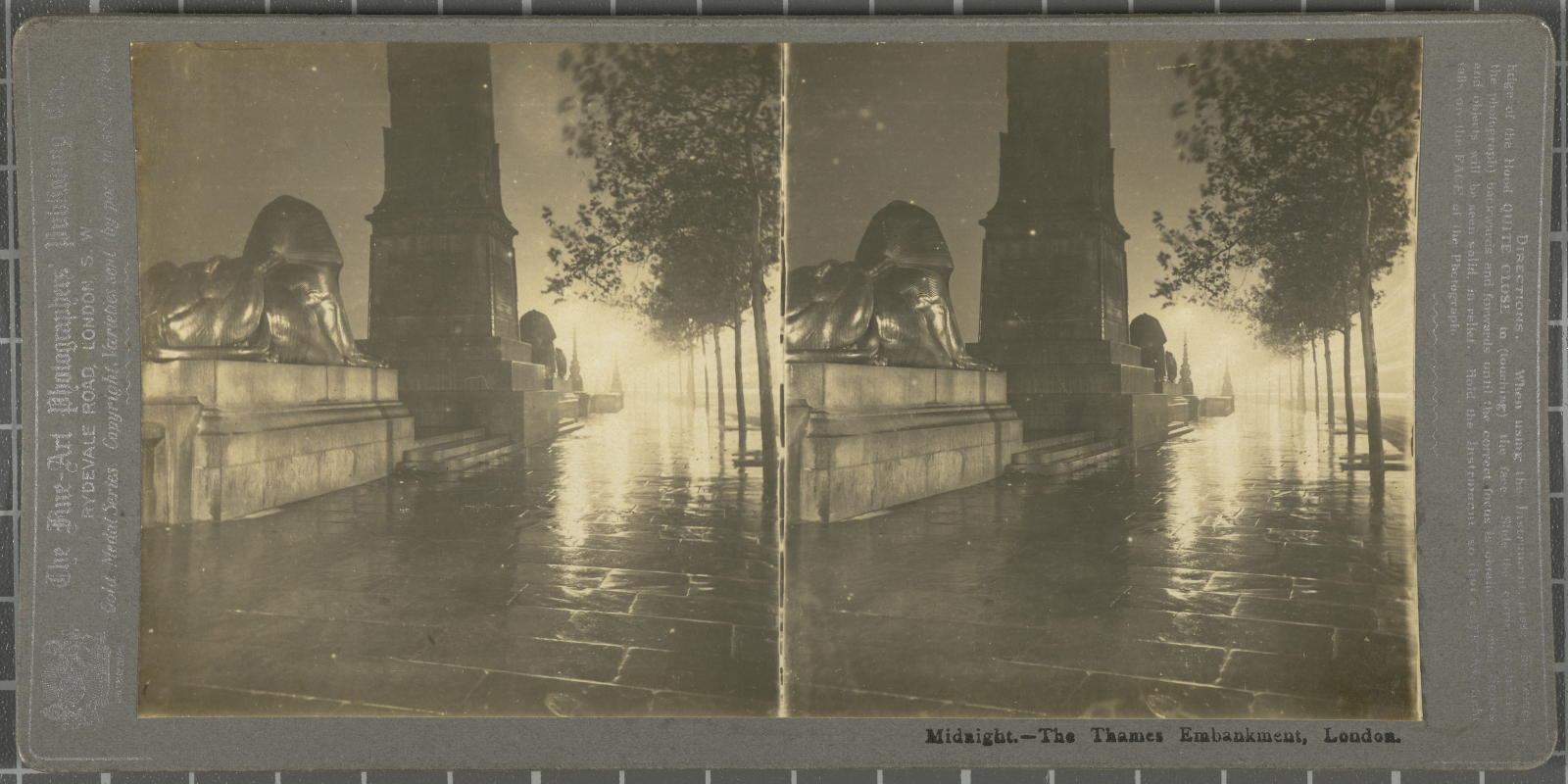 Desconegut, Midnight - The Thames Embankment, London Fine-Art Photog. Publish. Co.