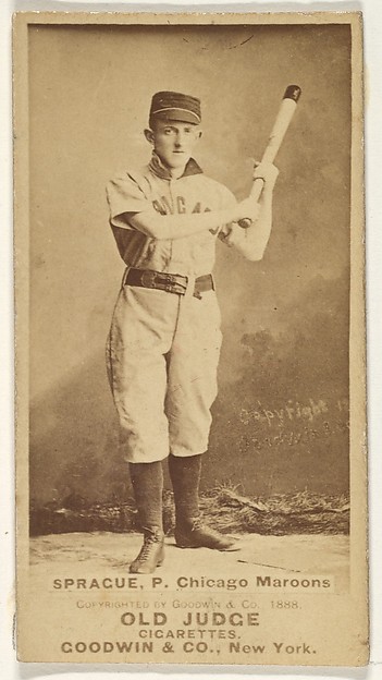 Goodwin & Company, Sprague, Pitcher, Chicago, from the Old Judge series (N172) for Old Judge Cigarettes
