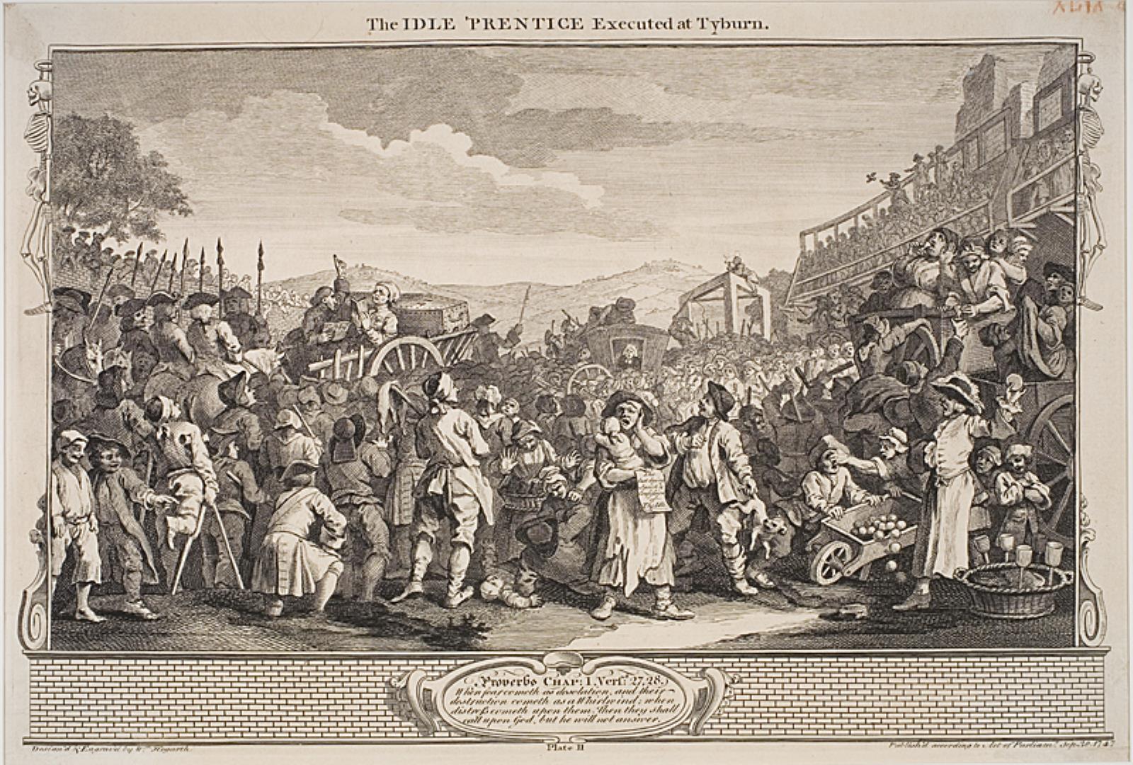 William Hogarth, Den dovne lærling bliver henrettet i Tyburn