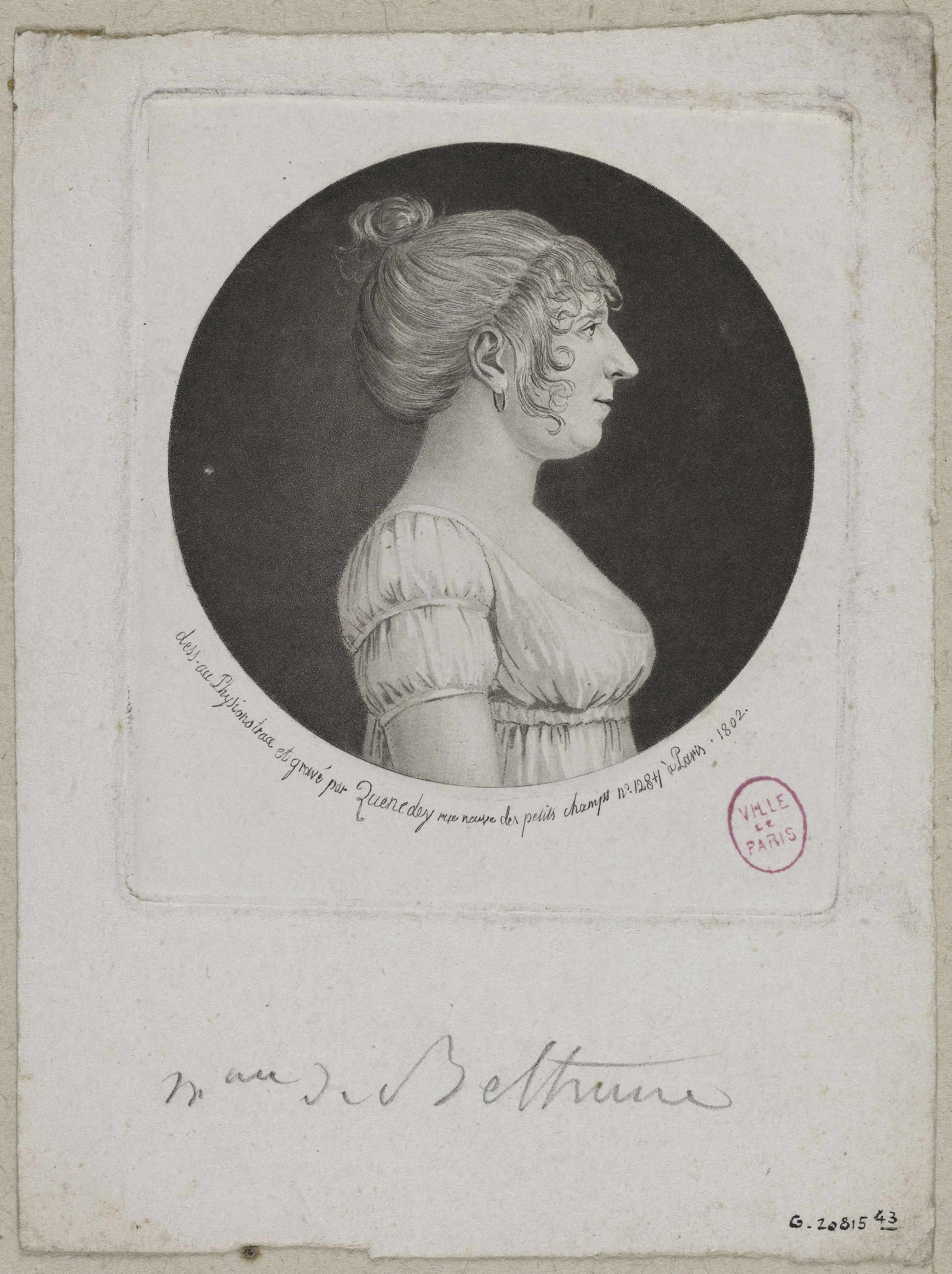 Edmé Quenedey, Portrait de Madame de Béthune