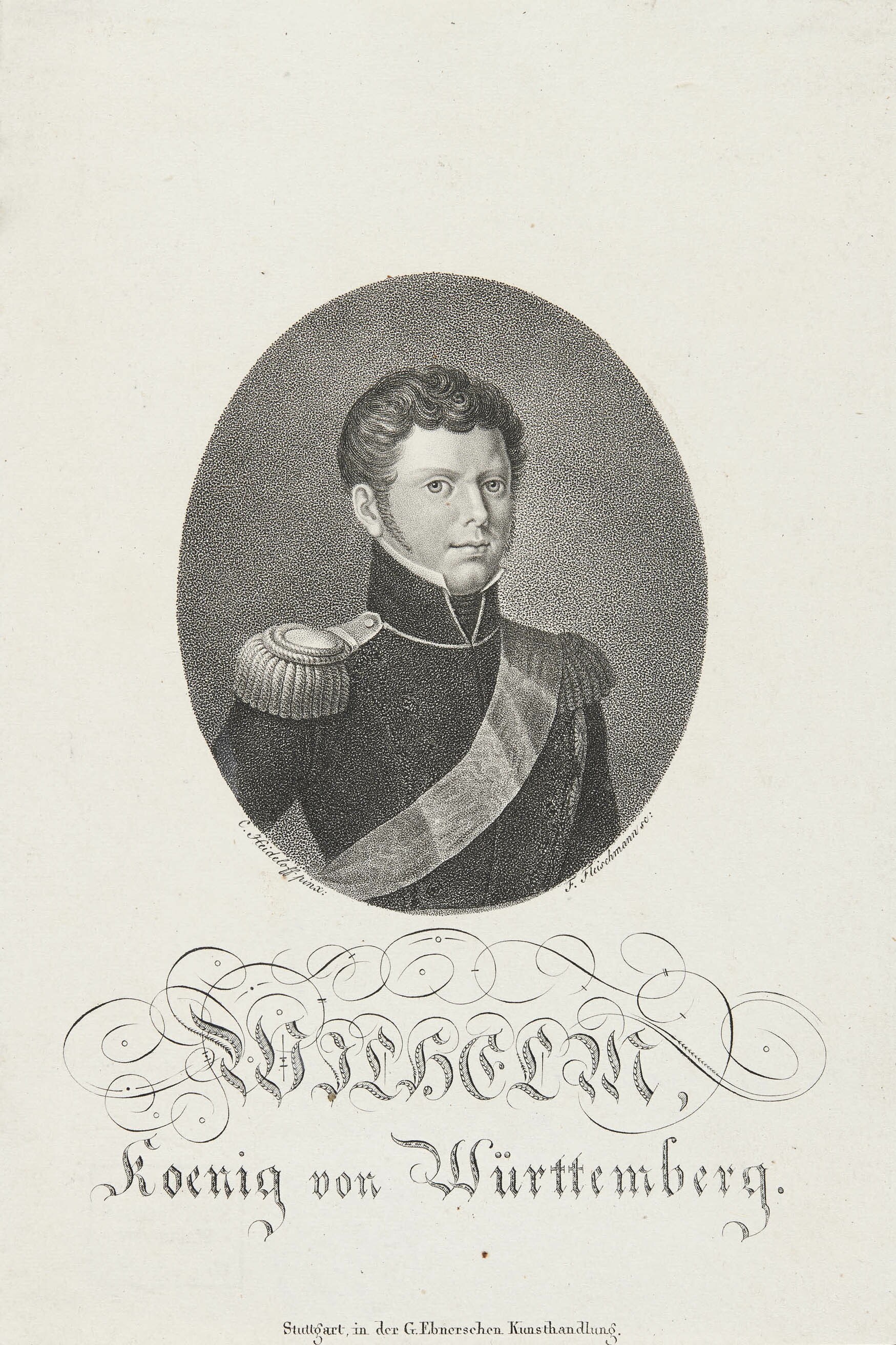 Friedrich Fleischmann, Bildnis König Wilhelm I. von Württemberg