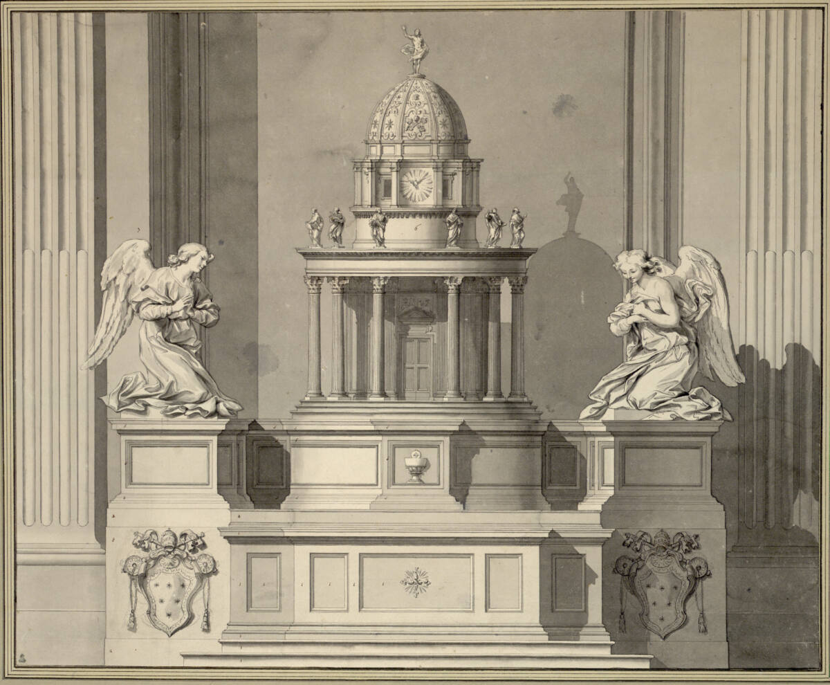 Anonym, Berninis Altar der Sakramentskapelle in S. Peter in Rom
