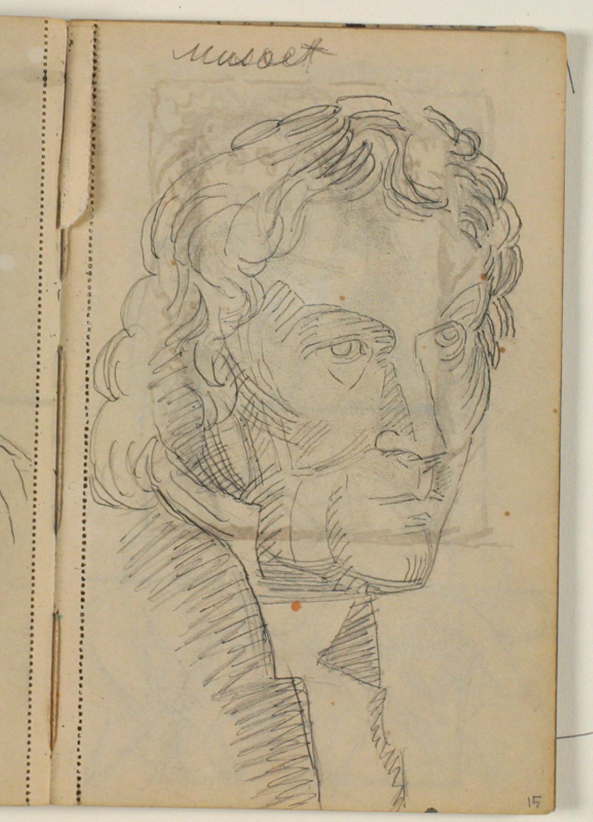 Niels Larsen Stevns, Studie af Thorvaldsen efter Eckersbergs maleri (1814)