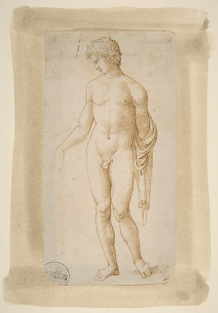 Marcantonio Raimondi, Standing Male Nude