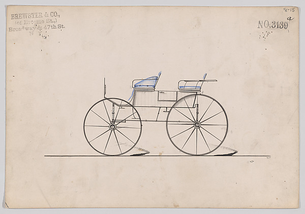 Brewster & Co., Design for 4 seat Phaeton, no top, no. 3139a