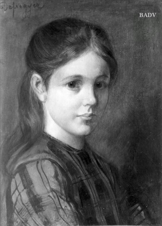 Franz Defregger, portrait of a girl