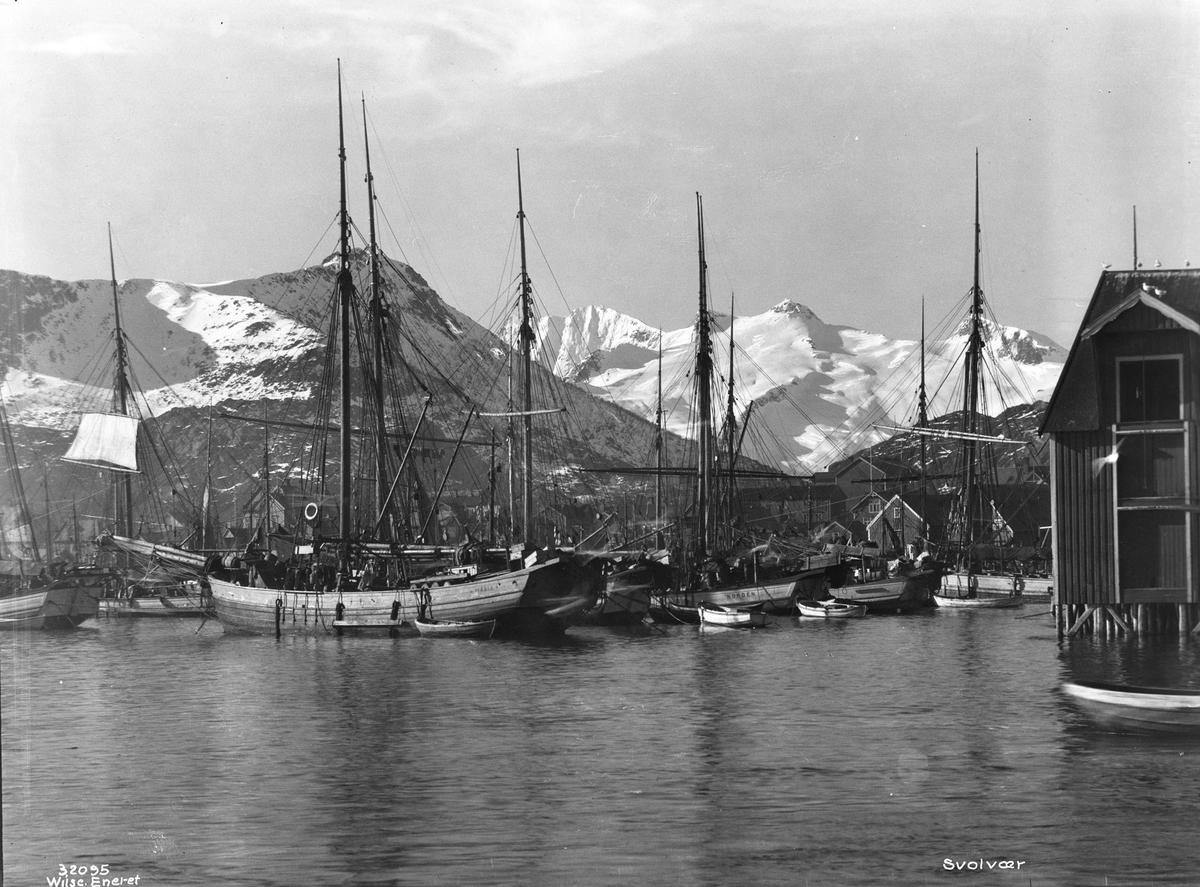 Anders Beer Wilse, Prot: Lofotfiske - Svolvær havn. Mars