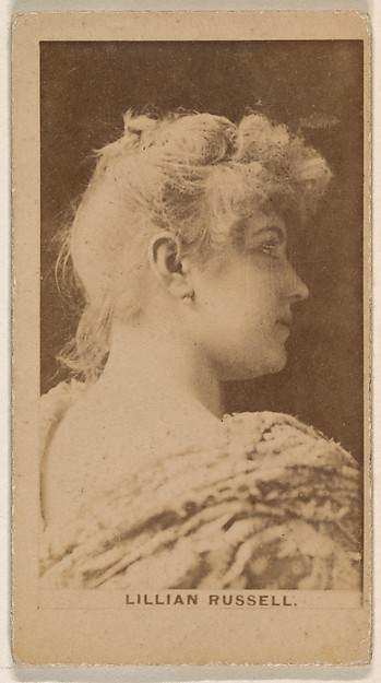 Kinney Brothers Tobacco Company, Lillian Russell, from the Actresses series (N245) issued by Kinney Brothers to promote Sweet Caporal Cigarettes