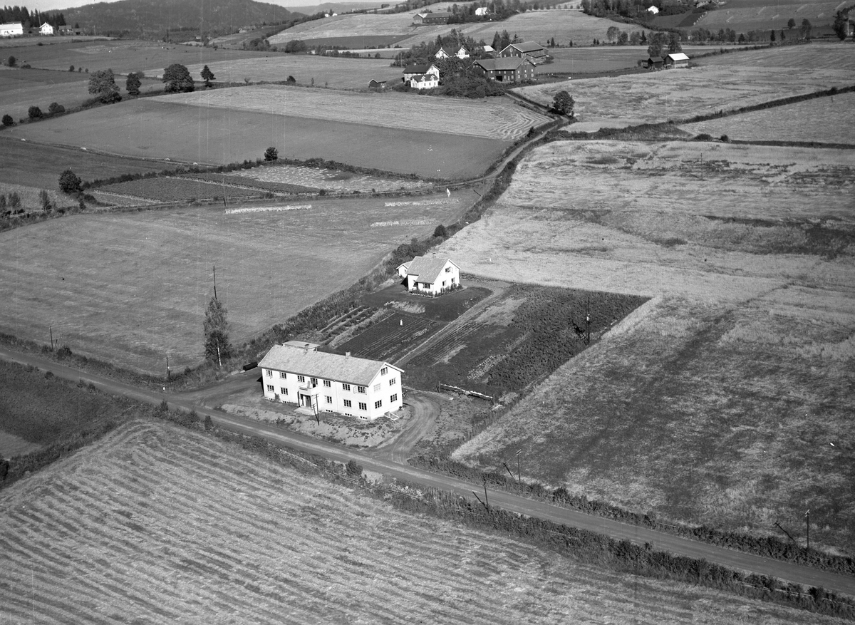 Anno Domkirkeodden, Flyfoto, Ringsaker og Nes kraftanlegg, Strømstad, Nes, Hedmark.