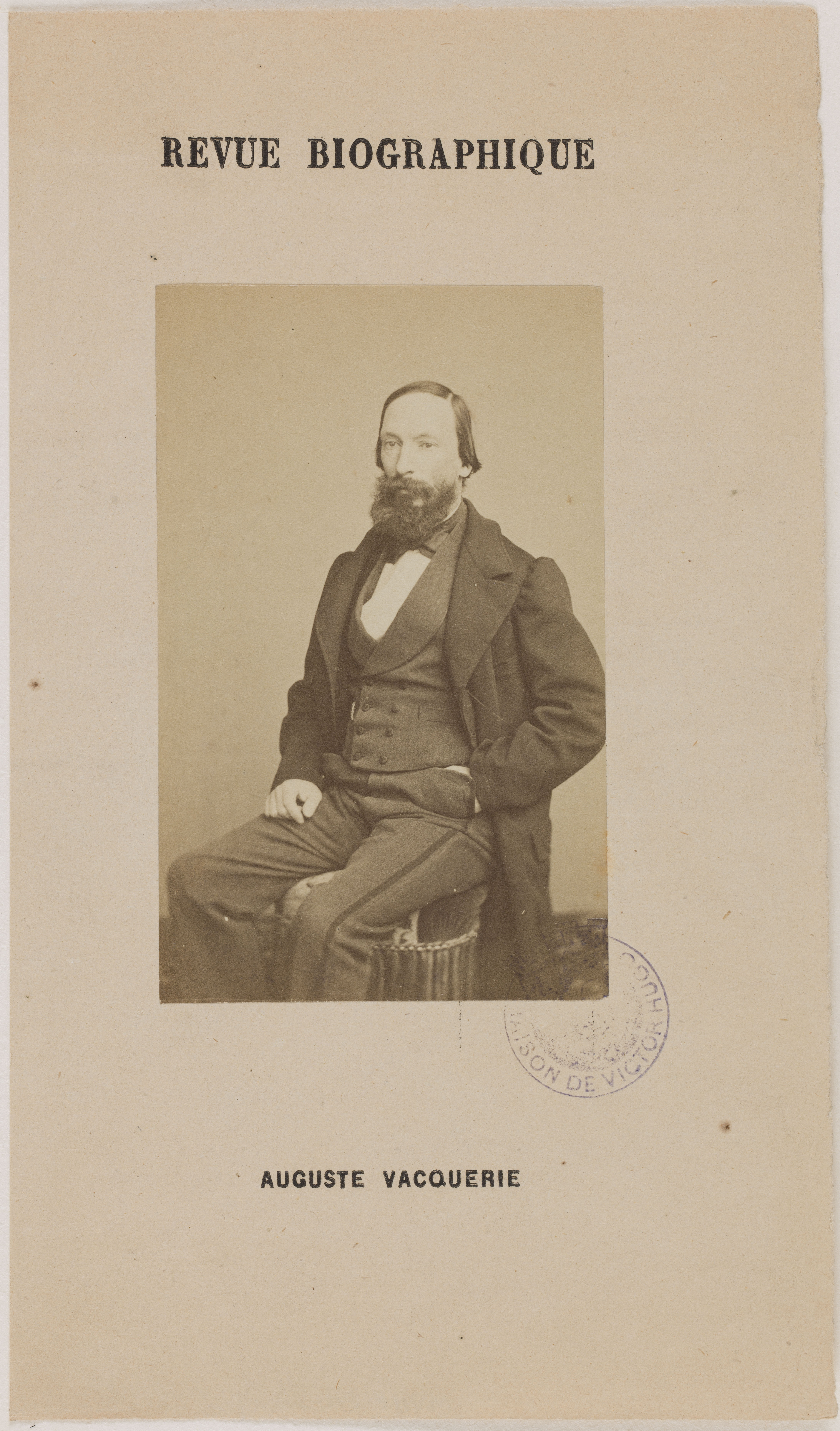 Anonyme, Auguste Vacquerie dans la Revue biographique