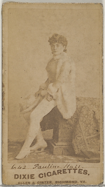 Allen & Ginter, Card 642, Pauline Hall, from the Actors and Actresses series (N45, Type 7) for Dixie Cigarettes