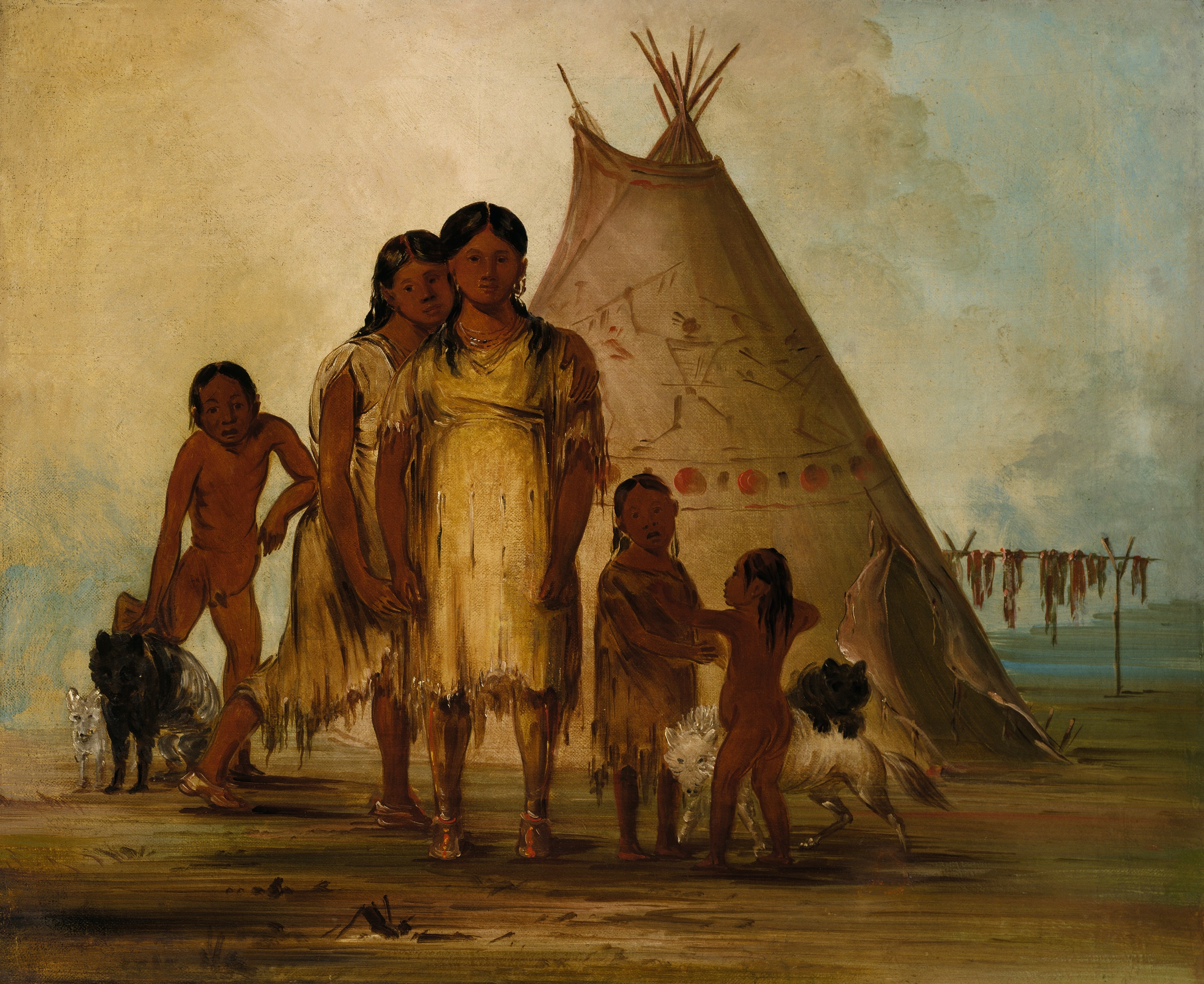George Catlin, Two Comanche Girls