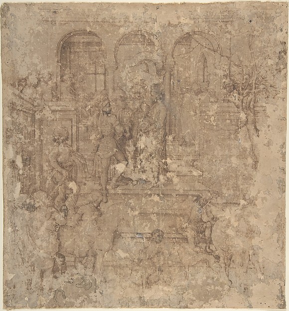 Martin Schongauer, King Herod Receiving the Three Magi