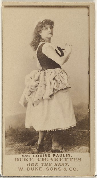 W. Duke, Sons & Co., Card Number 649, Louise Paulin, from the Actors and Actresses series (N145-7) issued by Duke Sons & Co. to promote Duke Cigarettes