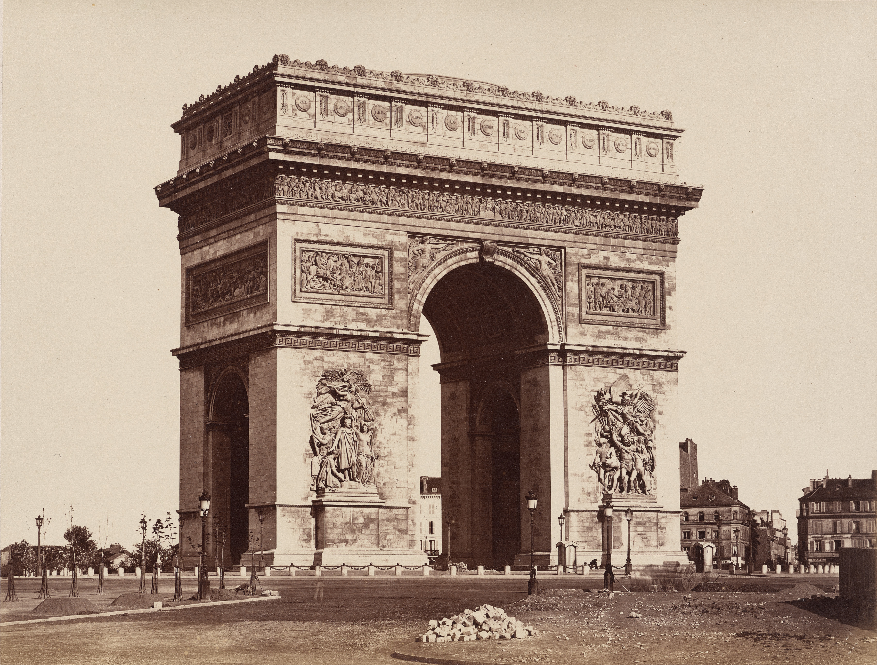 Édouard Baldus, Arc de Triomphe de l'Etoile, Paris