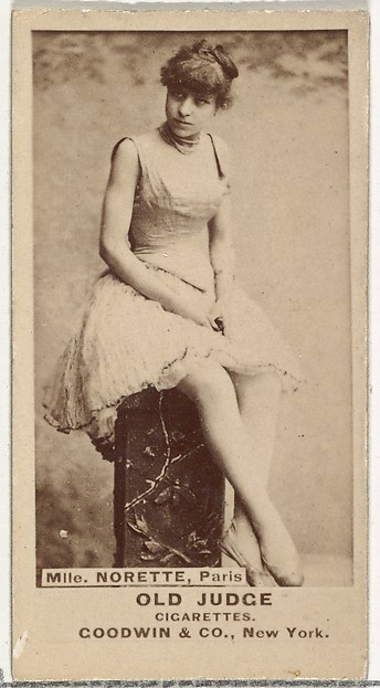 Goodwin & Company, Mlle. Norette, Paris, from the Actors and Actresses series (N171) for Old Judge Cigarettes