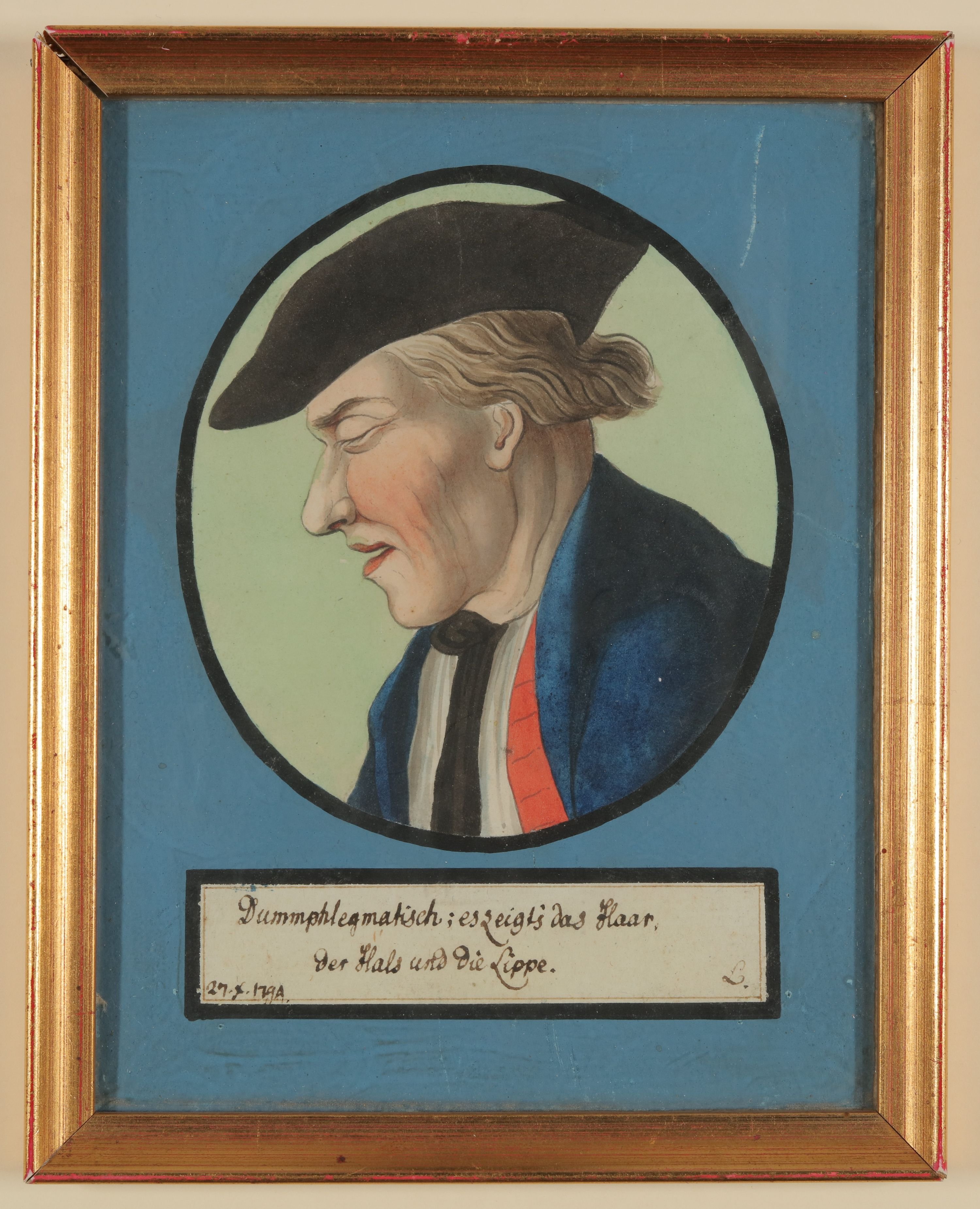 Johann Caspar Lavater, Physiognomische Zeichnung [Dummphlegmatischer]