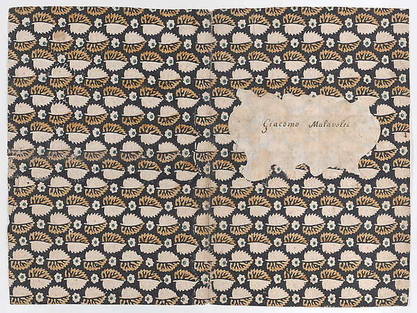 Anonymous, Book cover with overall leaf pattern
