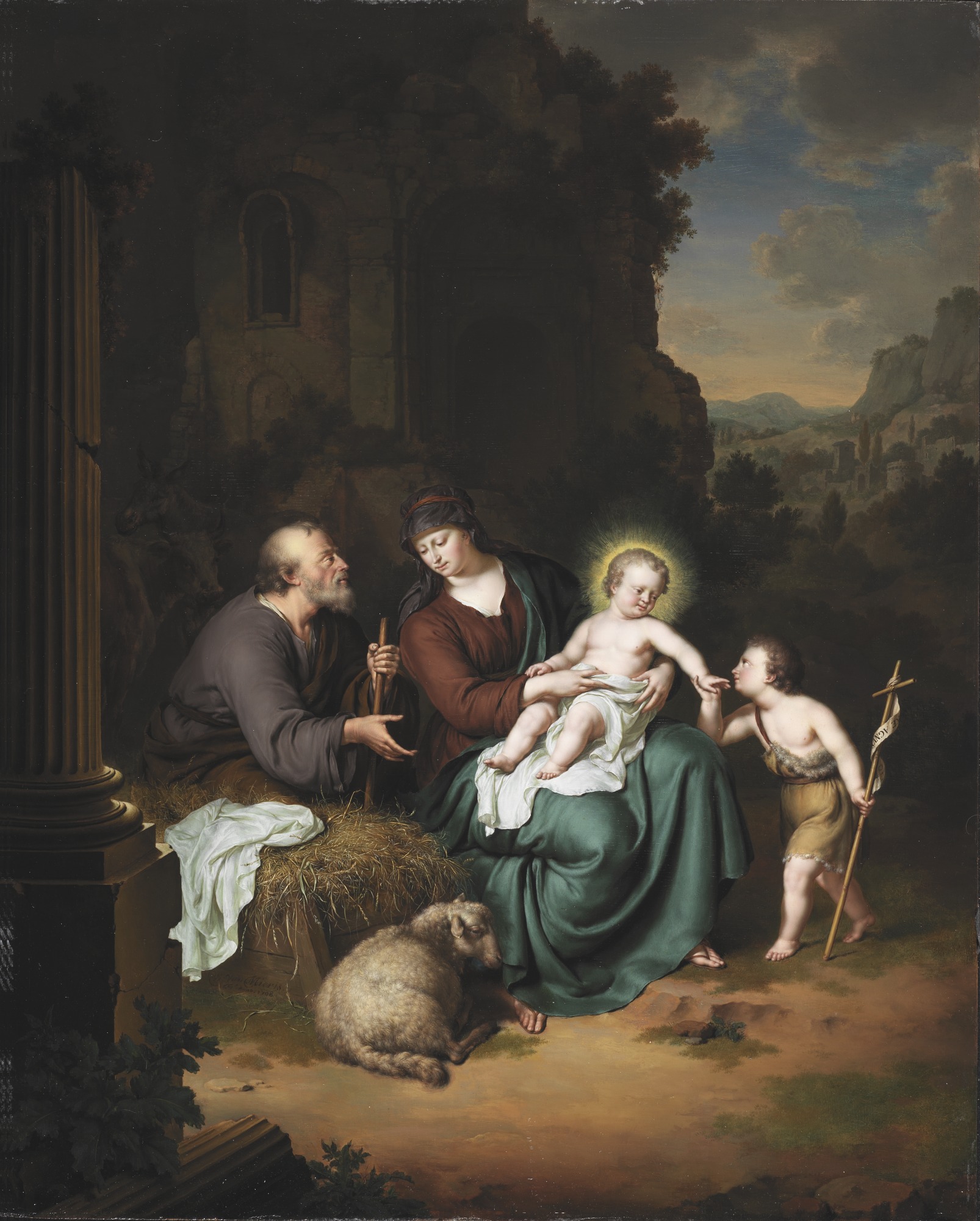 Willem van Mieris, The Holy Family and Saint John the Baptist