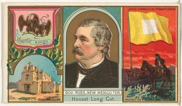 W. Duke, Sons & Co., Governor Ross, New Mexico Territory, from "Governors, Arms, Etc." series (N133-1), issued by Duke Sons & Co.