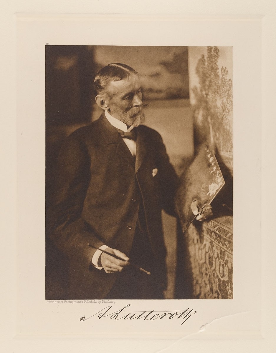 Rudolph Dührkoop, "Professor Ascan Lutteroth, Landschaftsmaler" aus der Mappe "Hamburgische Männer und Frauen am Anfang des XX. Jahrhunderts"