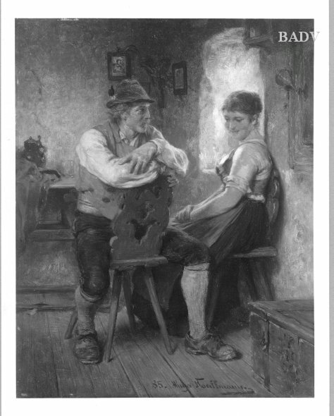 Hugo Kauffmann, young couple in Bavarian costume