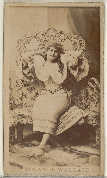 Allen & Ginter, Yolande Wallace, from the Actors and Actresses series (N45, Type 8) for Virginia Brights Cigarettes