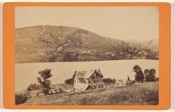 Adolphe Braun, Sites des Voges. Lac de Gerardmer. Villa Monplaisir et les Xettes.