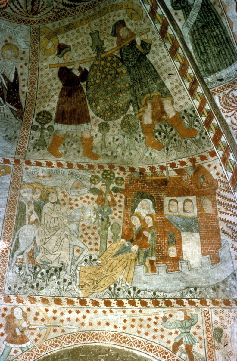 Ola Ehn, Kalkmålning i Edebo kyrka, Edebo socken, Uppland 1957