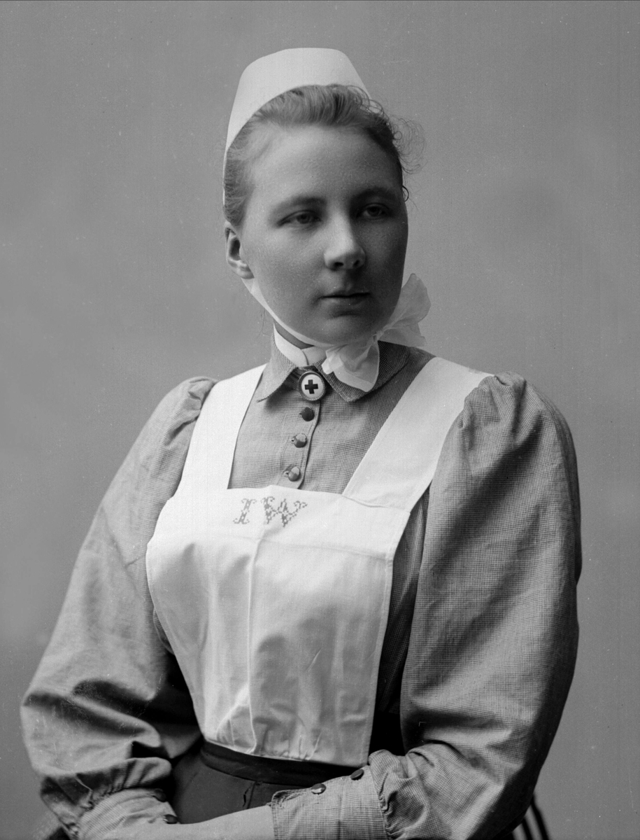 Gustav Borgen, Portrett, sykepleier, Irene Wallengren.