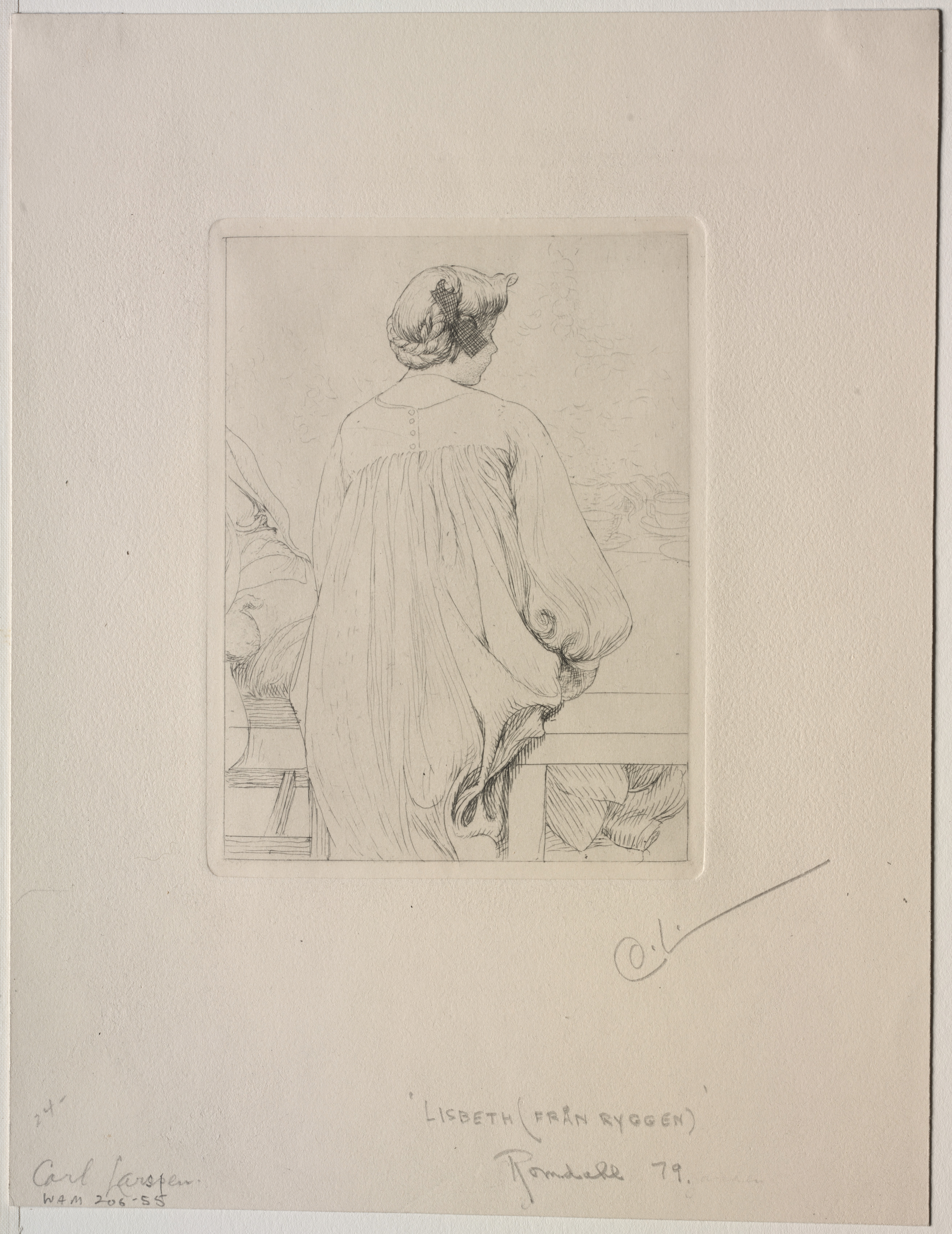 Carl Larsson, Lisbeth, Seen from Behind