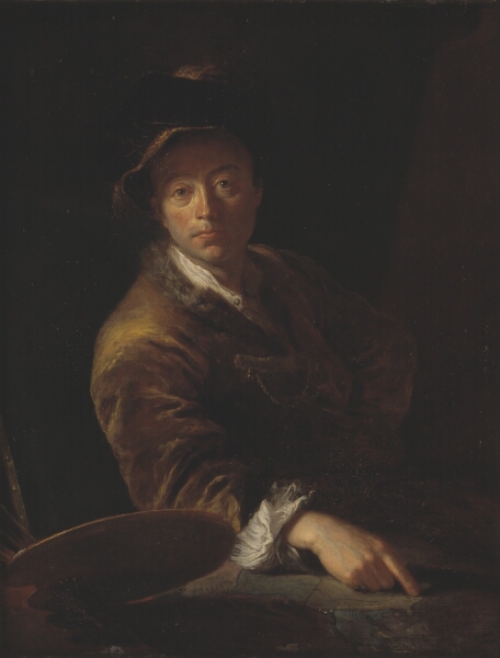 Antoine Pesne, Portræt af en maler (formodentlig C. L. Agricola, 1667-1719)