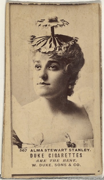W. Duke, Sons & Co., Card Number 567, Alma Stewart Stanley, from the Actors and Actresses series (N145-7) issued by Duke Sons & Co. to promote Duke Cigarettes